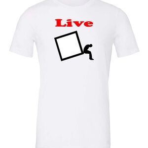 "Live Outside The Box" T-shirt by Mad Mavis Size Xlg